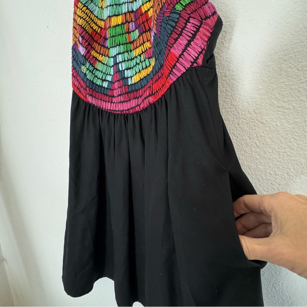 Mara Hoffman Embroidered Mini Dress Multicolor Racerback Fit Flare S - Picture 6 of 14
